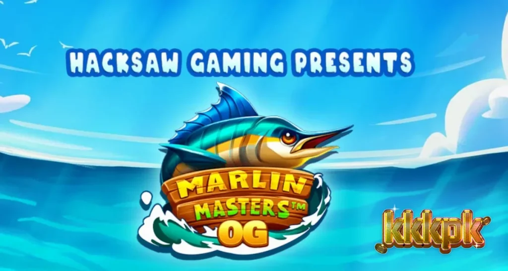 Marlin Masters OG سلاٹ کا ایک منظر جس میں مچھلی پکڑنے کا تھیم اور سمندری پس منظر دکھایا گیا ہے۔