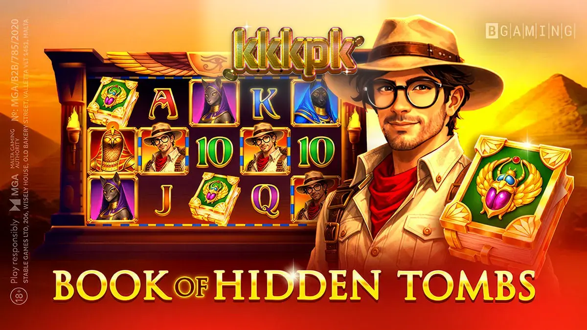 Book of Hidden Tombs سلاٹ گیم کا ایک منظر جس میں قدیم مصری تھیم اور ریلز دکھائی گئی ہیں۔